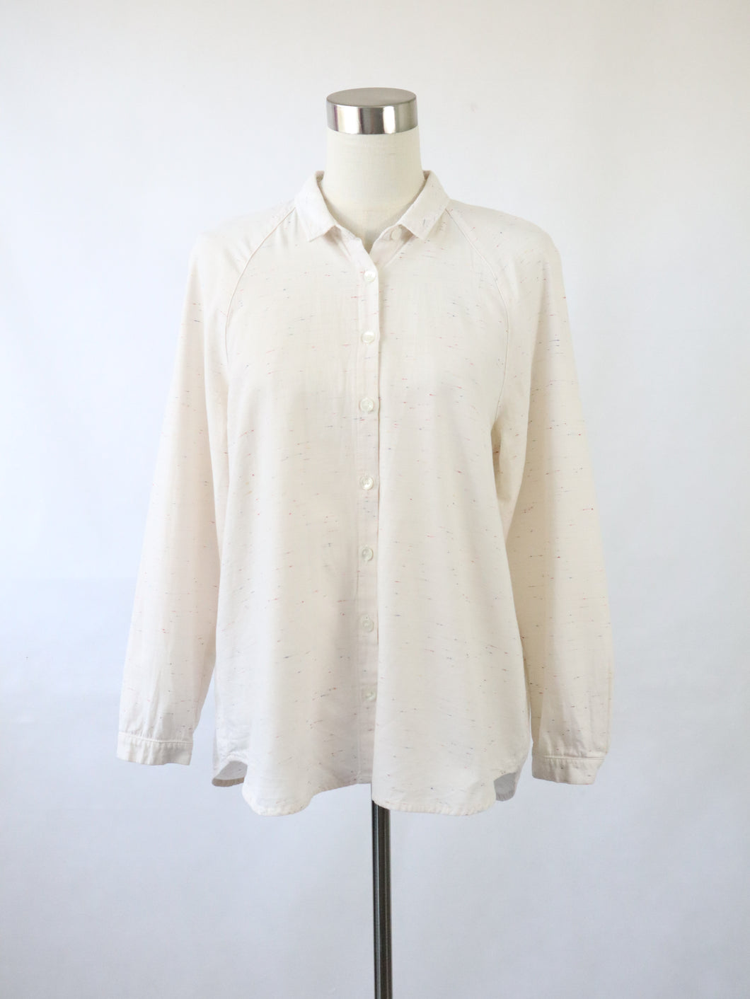 R-Collection Finland luonnonvalkoinen värikkäästi pintakuvioitu paitapusero L