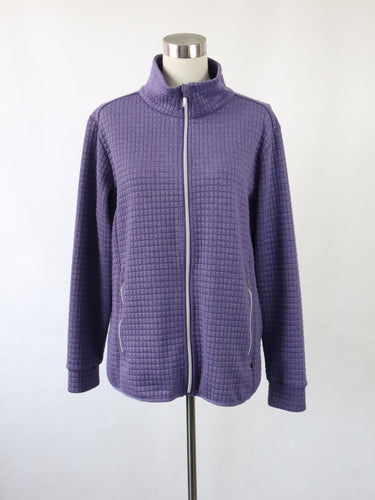 Raiski violetti vetoketjullinen fleecetakki 44