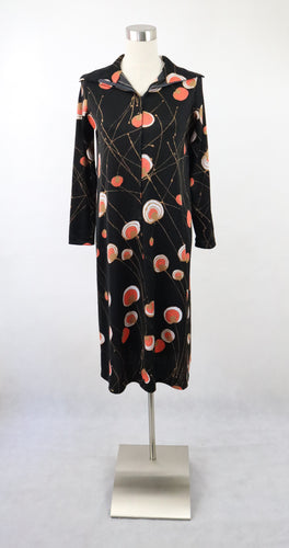 Riitta Immonen Sport musta kuviollinen kotimainen vintagemekko