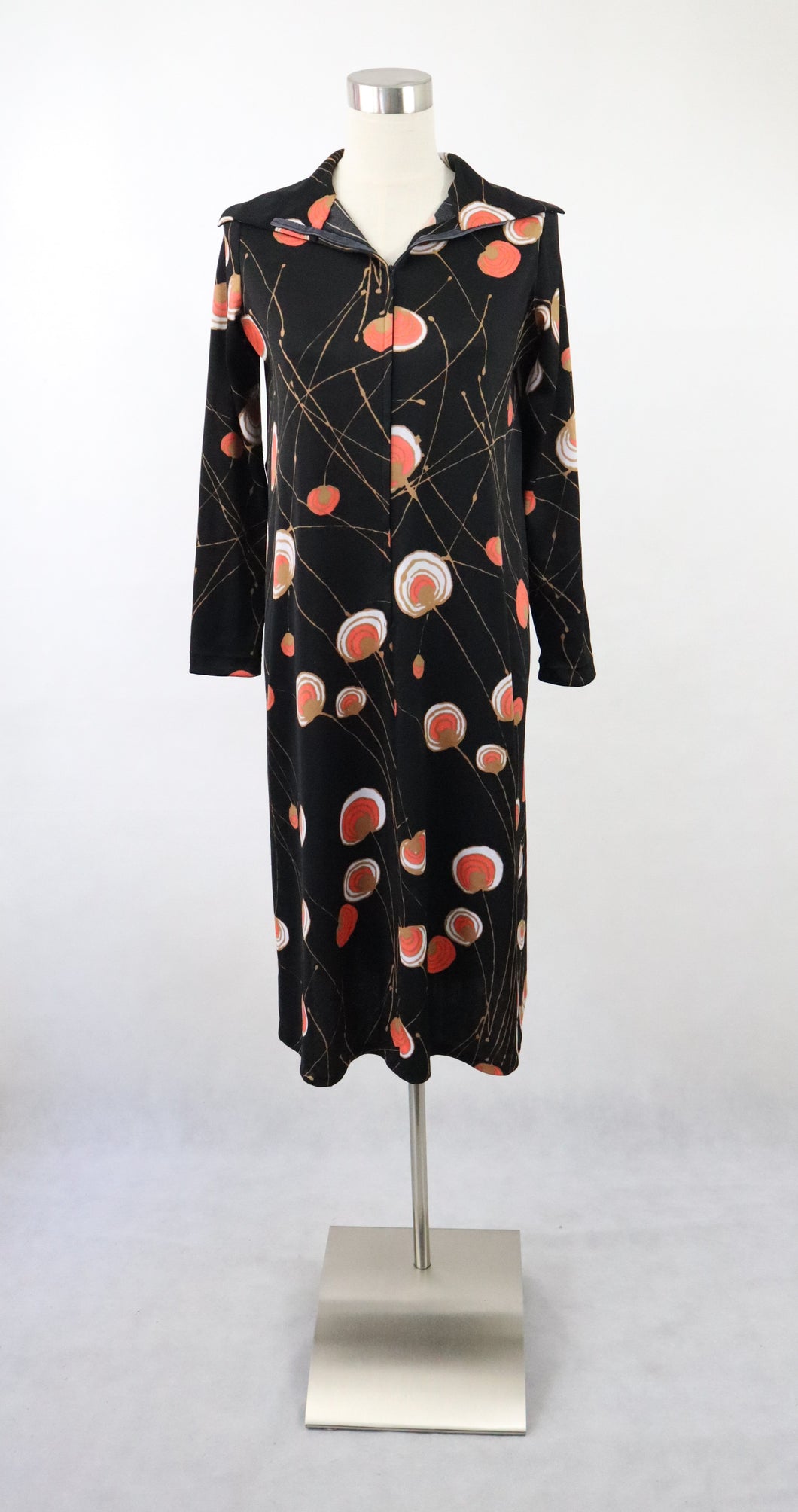 Riitta Immonen Sport musta kuviollinen kotimainen vintagemekko