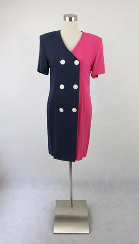 Santarelli Originale 90-luvun vintage pellavasekoitemekko 38