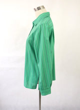 Lataa kuva Galleria-katseluun, Vihreä raidallinen paitapusero 38