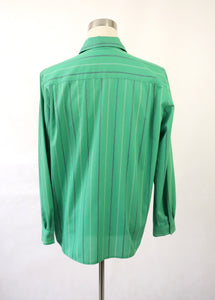 Vihreä raidallinen paitapusero 38