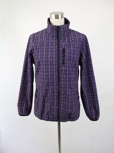 Skila violetti kuviollinen ulkoilutakki L
