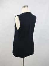 Lataa kuva Galleria-katseluun, Musta vetoketjullinen denim-liivi S