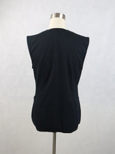 Lataa kuva Galleria-katseluun, Musta vetoketjullinen denim-liivi S