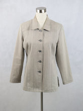 Lataa kuva Galleria-katseluun, Tazzia made in Finland beige denim-jakku M