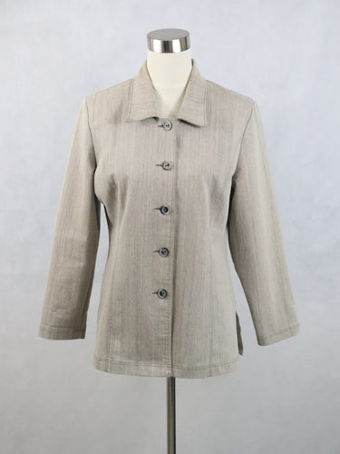 Tazzia made in Finland beige denim-jakku M