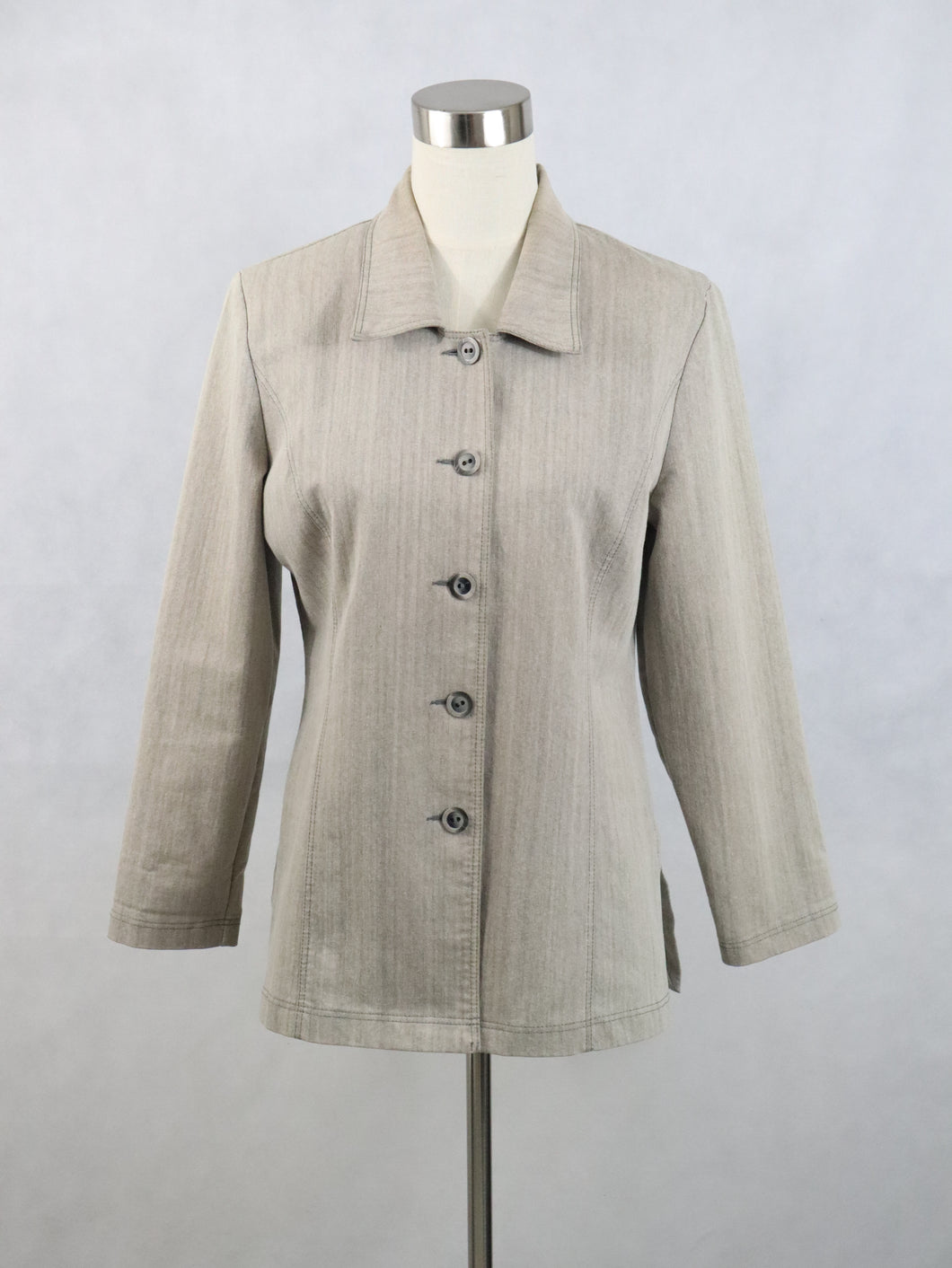 Tazzia made in Finland beige denim-jakku M