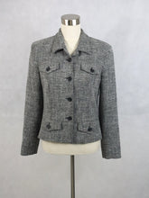 Lataa kuva Galleria-katseluun, Tazzia harmaa lyhyt tweedjakku S