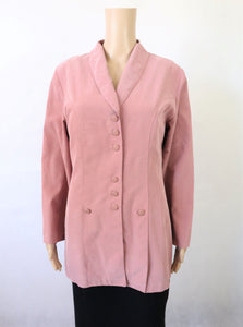 Tazzia made in Finland vaaleanpunainen napillinen takki S