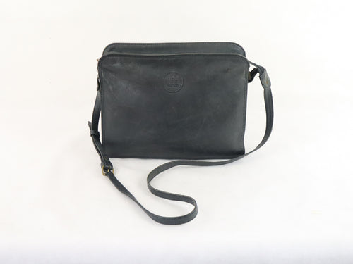 Three Bags kotimainen vintage nahkainen salkkumallinen olkalaukku