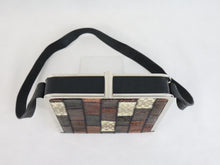 Lataa kuva Galleria-katseluun, Ruskea metallikehyksinen palanahkalaukku