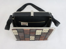 Lataa kuva Galleria-katseluun, Ruskea metallikehyksinen palanahkalaukku