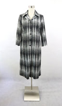 Lataa kuva Galleria-katseluun, Tiklas made in Finland mustavalkoinen kotimainen vintagemekko M