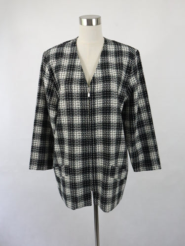 Tricana made in Finland mustavalkoinen ruudullinen bleiseri 42