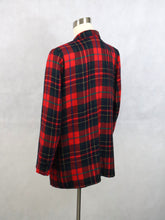 Lataa kuva Galleria-katseluun, Punainen ruudullinen villakangasbleiseri 44