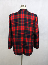 Lataa kuva Galleria-katseluun, Punainen ruudullinen villakangasbleiseri 44