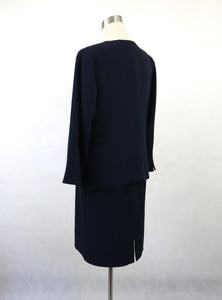 Tummansininen jakkupuku 36/38
