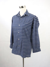 Lataa kuva Galleria-katseluun, Tummansininen raidallinen paitapusero S