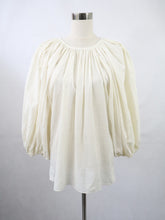 Lataa kuva Galleria-katseluun, Vuokko Suomi Finland valkoinen puhvihihainen tunika S