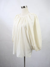 Lataa kuva Galleria-katseluun, Luonnonvalkoinen puhvihihainen tunika S