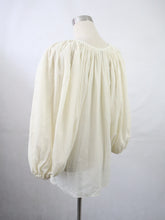 Lataa kuva Galleria-katseluun, Luonnonvalkoinen puhvihihainen tunika S