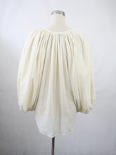 Lataa kuva Galleria-katseluun, Luonnonvalkoinen puhvihihainen tunika S