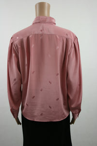 Vaaleanpunainen puhvihihainen pusero C36