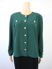 Lataa kuva Galleria-katseluun, Amis smaragdinvihreä kotimainen vintage jakku C40