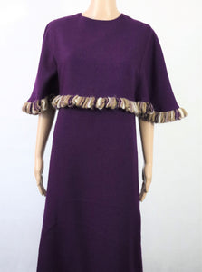 Violetti villakankainen mekko S