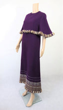 Lataa kuva Galleria-katseluun, Violetti villakankainen mekko S