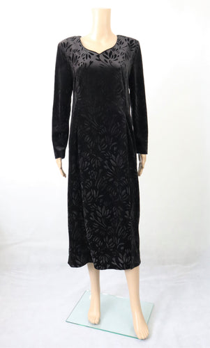 Carolin Muotihovi musta kukkakuosinen samettimekko 40