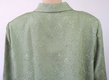 Lataa kuva Galleria-katseluun, Vaaleanvihreä kukkakirjailtu jakkumallinen pusero 46