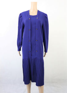 Violetti vekkihelmainen mekko 38