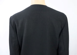 Musta kreppikankainen lyhyt jakkumainen pusero 34