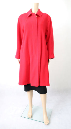 Finn Flare punainen kotimainen vintage villakangastakki 34