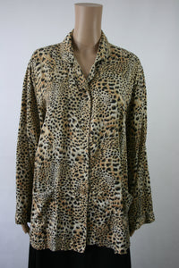 Leopardikuosinen silkkipusero