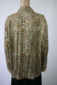 Leopardikuosinen silkkipusero