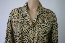 Lataa kuva Galleria-katseluun, Leopardikuosinen silkkipusero