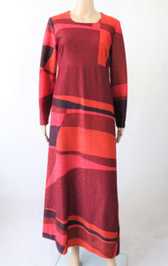 Kati-Myynti punasävyinen kimalteleva pitkä mekko 40