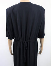 Lataa kuva Galleria-katseluun, Tummansininen napitettava pitkä mekko 42