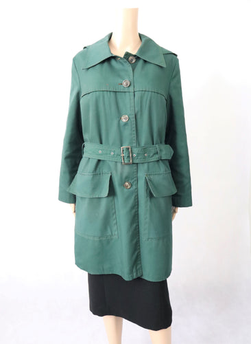 Luhta vihreä kotimainen vintage välikausitakki 40