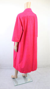Pinkki kuviollinen takkimekko Marimekon Pirput Parput -kuosilla S