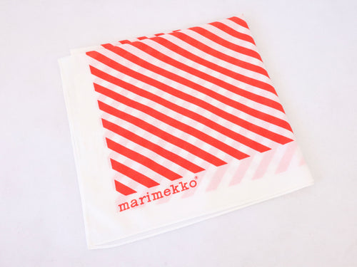 Punavalkoraidallinen Marimekko vintage huivi