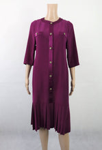 Lataa kuva Galleria-katseluun, Fuksianpunainen juhlava vekkihelmainen mekko 38