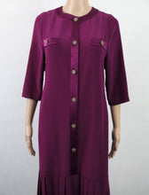 Lataa kuva Galleria-katseluun, Fuksianpunainen juhlava vekkihelmainen mekko 38