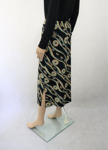 Kuviollinen trikoohame 38