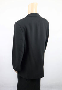 Musta villakankainen pitkä jakku 40