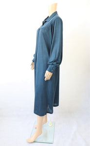 Sininen pitkä villasekoitekankainen mekko 40